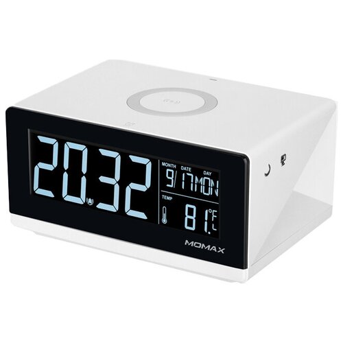 фото Беспроводное зарядное устройство с часами momax q.clock qc1 (white)