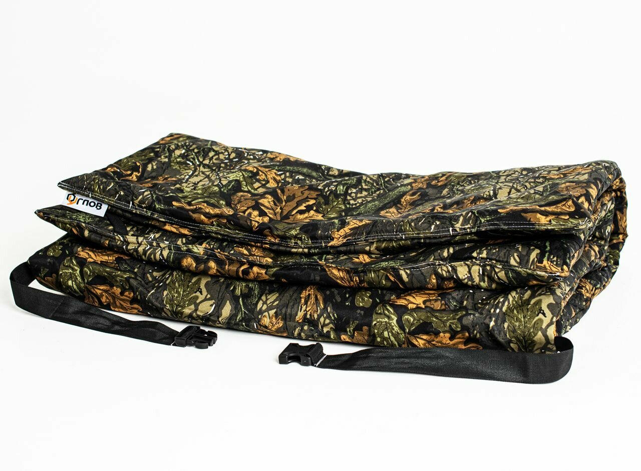 Теплая накидка-матрац "6 углов" 200/80 см, цвет дубок, на раскладушку, туристическую кровать