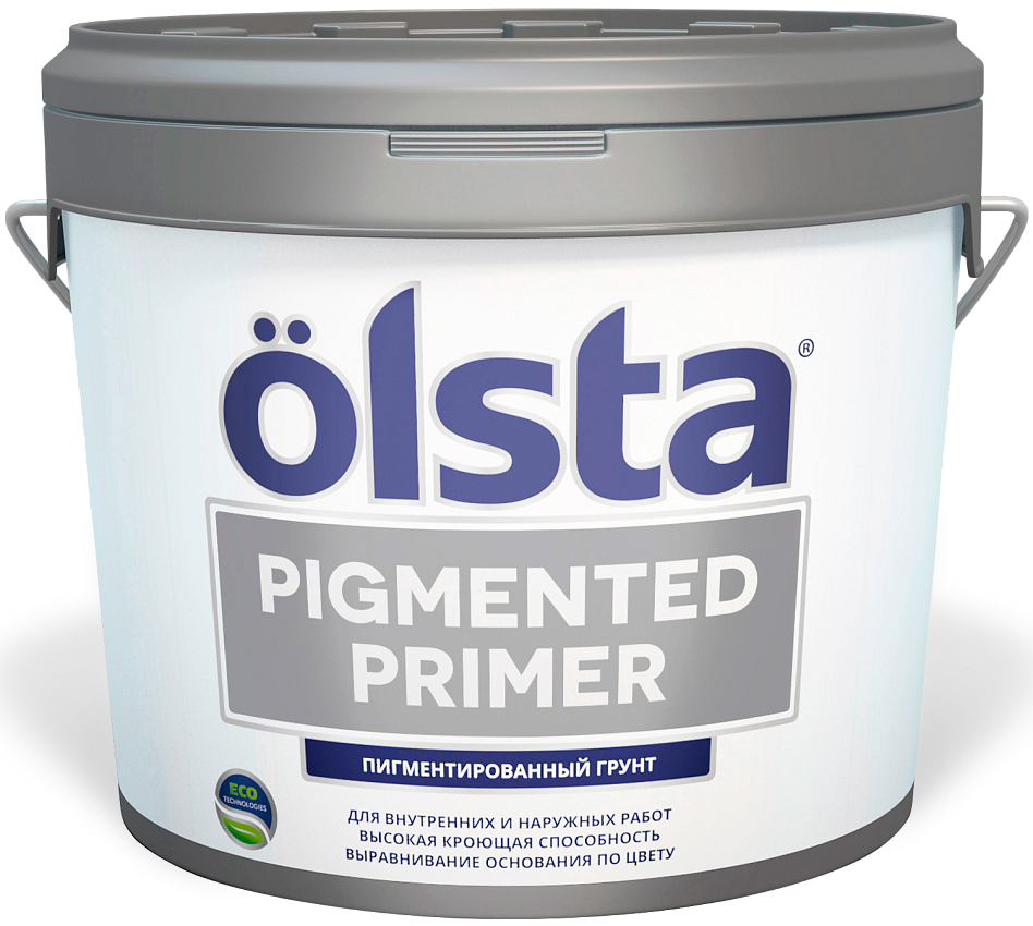 OLSTA PIGMENTED PRIMER Грунт укрывающий под колеровку, белый (10л)