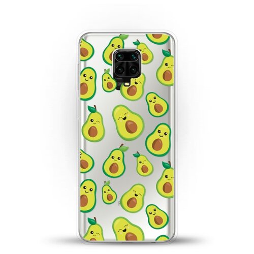 фото Силиконовый чехол много авокадо на xiaomi redmi note 9s andy & paul