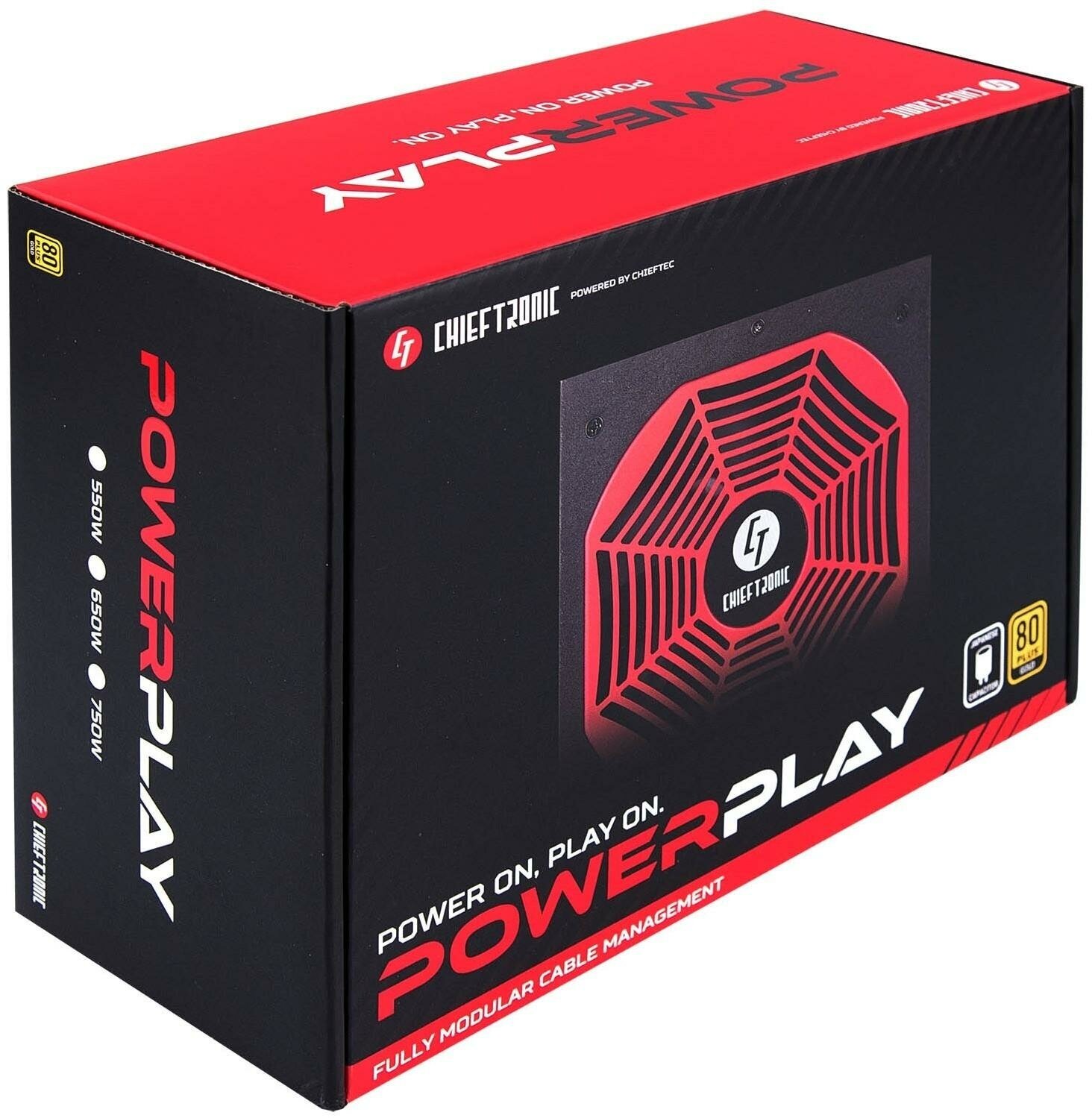 Блок питания Chieftec PowerPlay(ATX 2.3, 750W, 80 PLUS GOLD, Active PFC, 140mm fan)Full Cable Management, LLC design, Japanese - фото №8