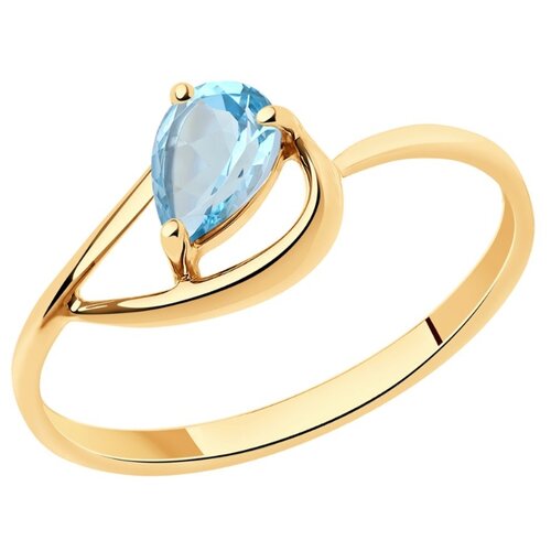 фото Diamant кольцо из золота с топазом 51-310-00971-1, размер 17.5