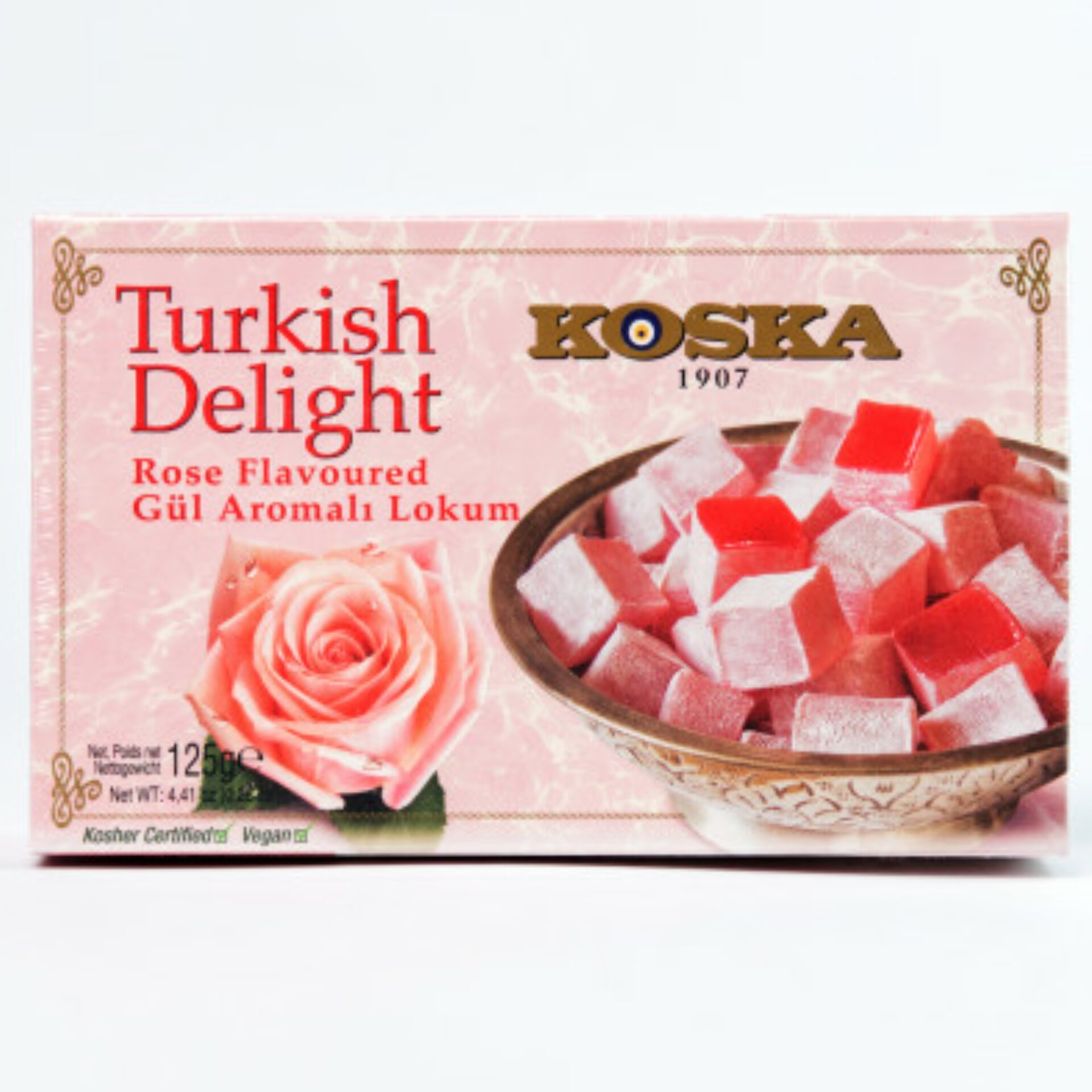 Рахат-лукум со вкусом розы (Turkish Delight) Koska | Коска 125г - фотография № 4