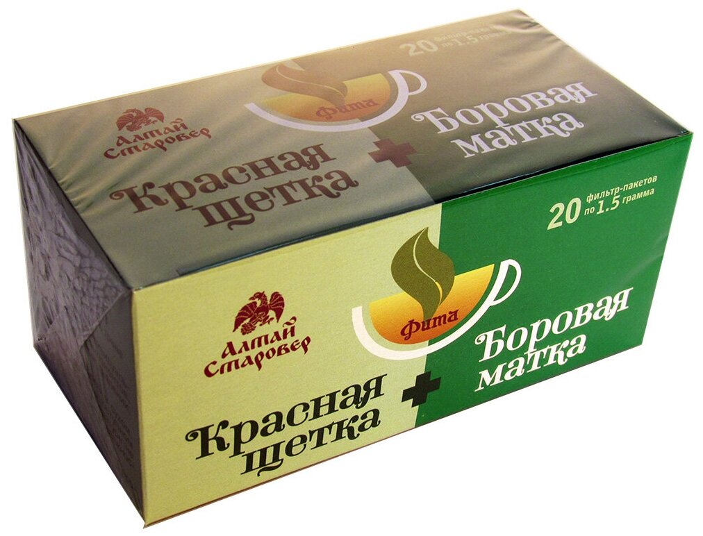 Алтай-Старовер чай Красная щетка+боровая матка ф/п, 30 г, 20 шт.