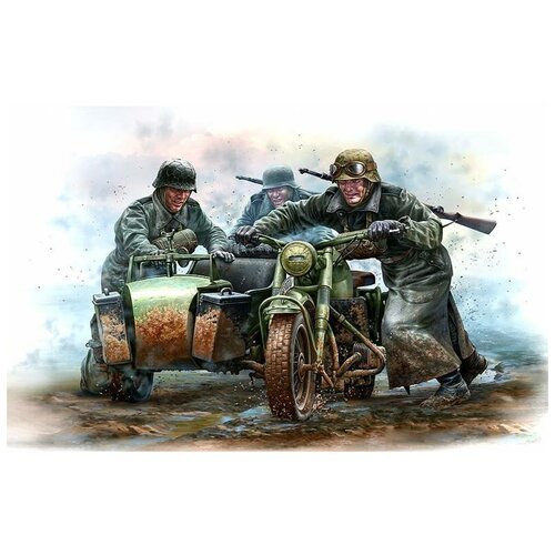 немецкие мотоциклисты 1940 1943 1 35 мв3539 Немецкие мотоциклисты 1:35 МВ35178