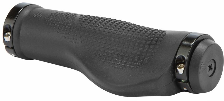 Грипсы XH-G76BL 130 мм с кольцами алюминиевыми, чёрные в инд. упаковке