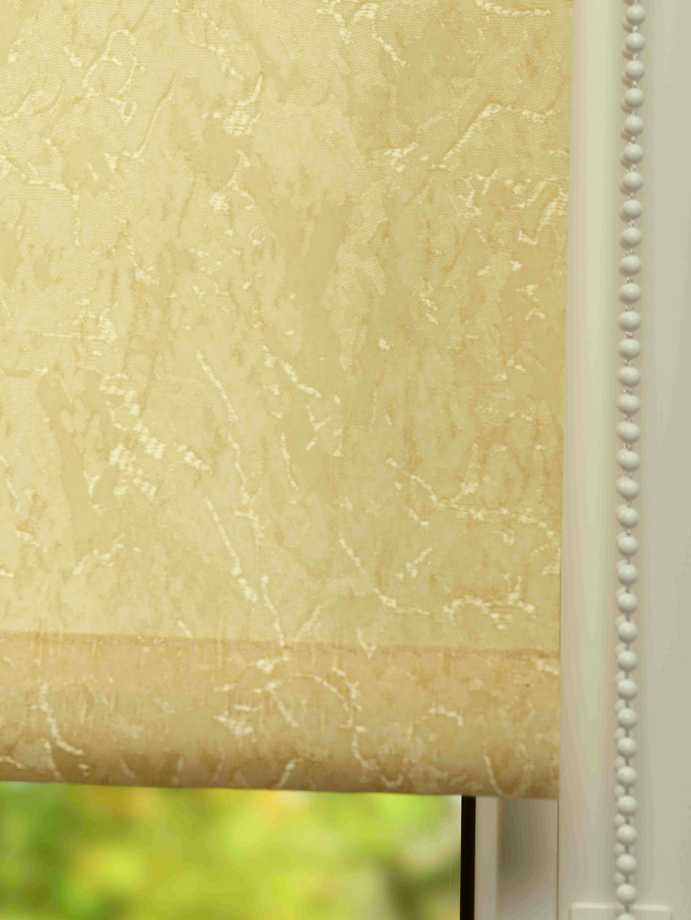Рулонная штора LM DECOR "Жаккард" 04 Бежевый 90х160 см - фотография № 3