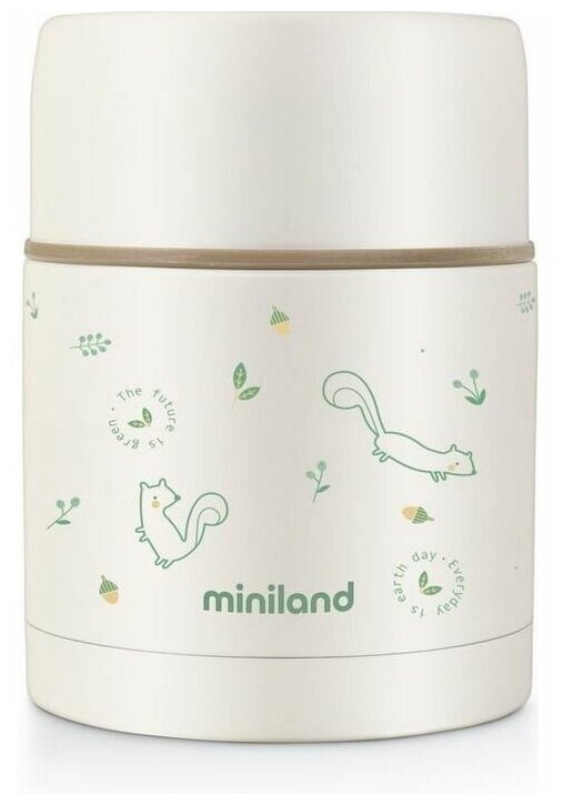 Детский термос для еды Miniland Natur 600 мл, бурундук