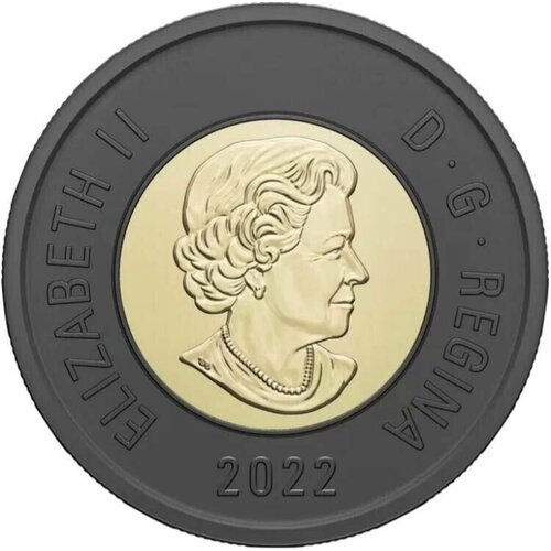 Памятная монета 2 доллара Дань уважения королеве Елизавете II. Канада, 2022 г. UNC (без обращения) канада 2 доллара 2011 г тайга половина суши канады