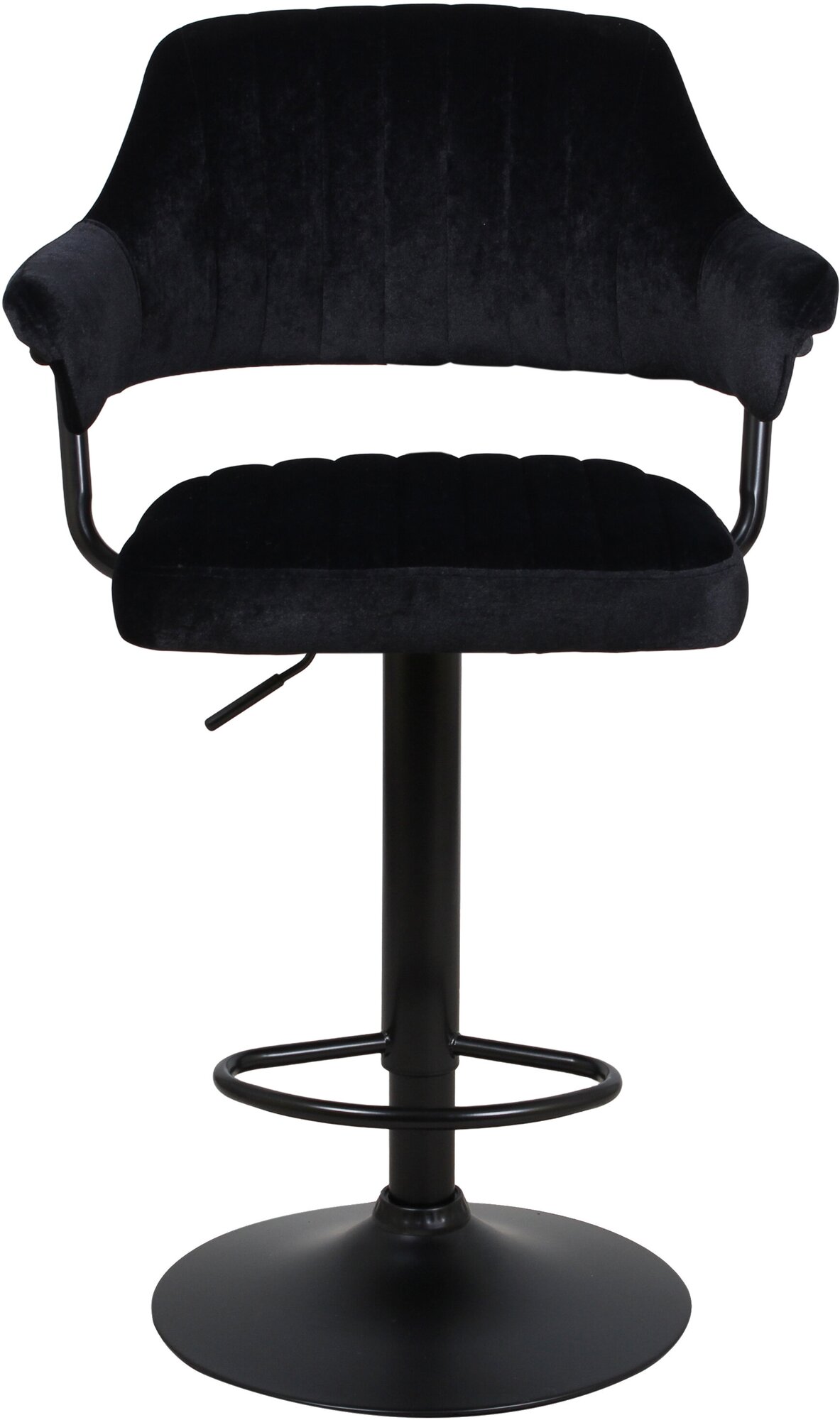 Барный стул Кантри WX-2917 цвет сиденья чёрный велюр, цвет основания чёрный