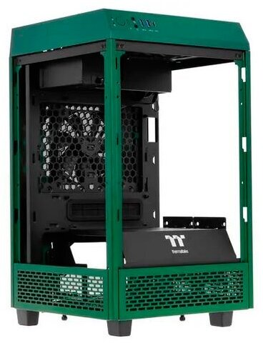 Корпус mini-ITX Thermaltake зеленый, без БП, фронтальная и боковые панели из закаленного стекла, USB Type-C, 2*USB3.0 audio - фото №12