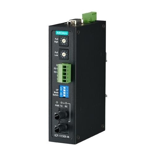 Медиаконвертер MOXA ICF-1150-M-ST-T сервер moxa cn2650 8 8 port server dual rs 232 422 485 rj 45 8pin 15kv esd 100v to 240v