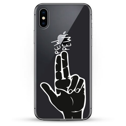 фото Силиконовый чехол pew-pew на apple iphone xs andy & paul