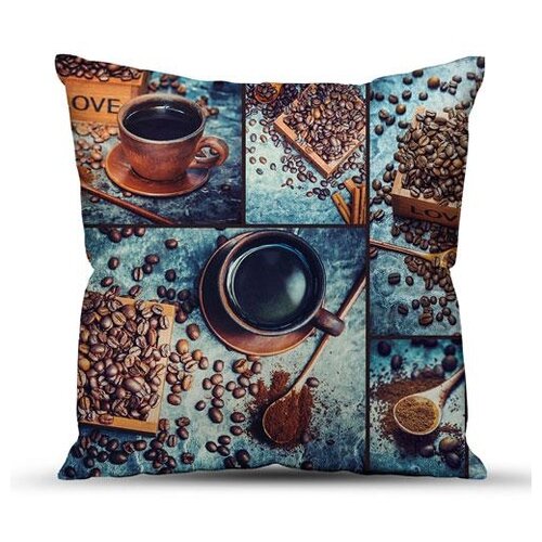 фото Подушка декоративная с фотопечатью, габардин; лав кофе; размер 40 х 40 традиция