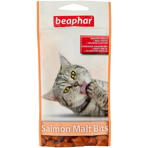 Лакомство для кошек  Beaphar Salmon Malt Bits, 35 г рыба