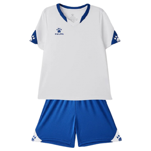 Детская футбольная форма KELME Short sleeve football uniform, желтая, синяя, размер 150