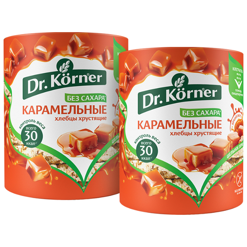 "Dr. Korner Хлебцы ""Кукурузно-рисовые карамельные"" 2 шт по 90 г"