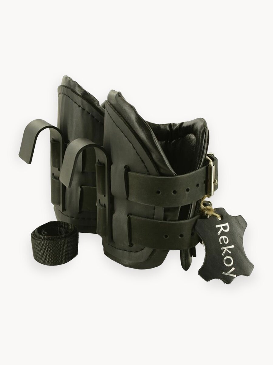 Гравитационные инверсионные ботинки крюки для ног на турник Rekoy KHZ19 для виса вниз головой, черные