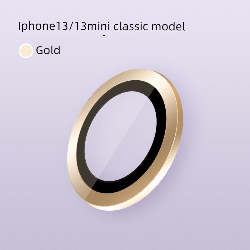 Ультра-тонкий сапфировый защитный экран для камеры iPhone 13/13 mini, золотой, 2 штуки