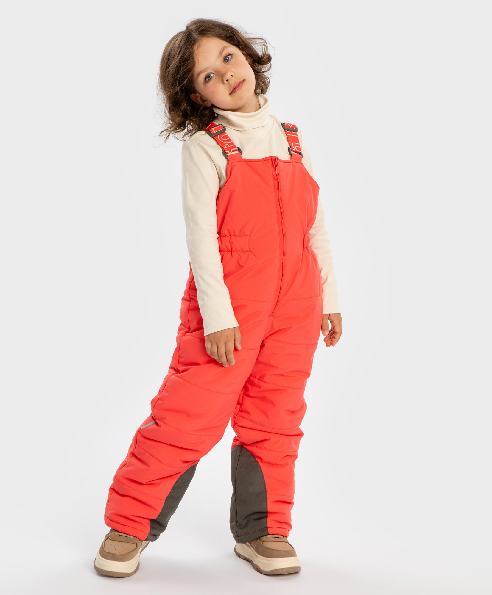 Полукомбинезон утеплённый Button Blue Осень/Зима 2024-2025 размер 110  коралловый