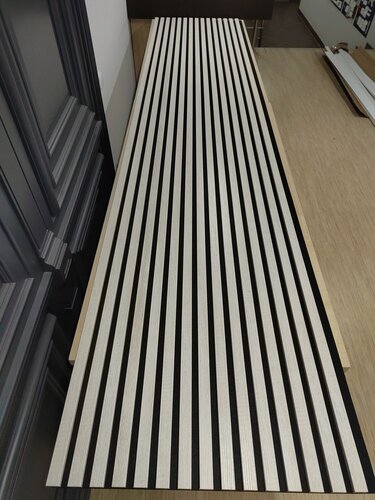 Изображение товара Реечная акустическая панель INDECO, 2750х600х19мм, ПЭТ/МДФ, черный/дуб кремовый