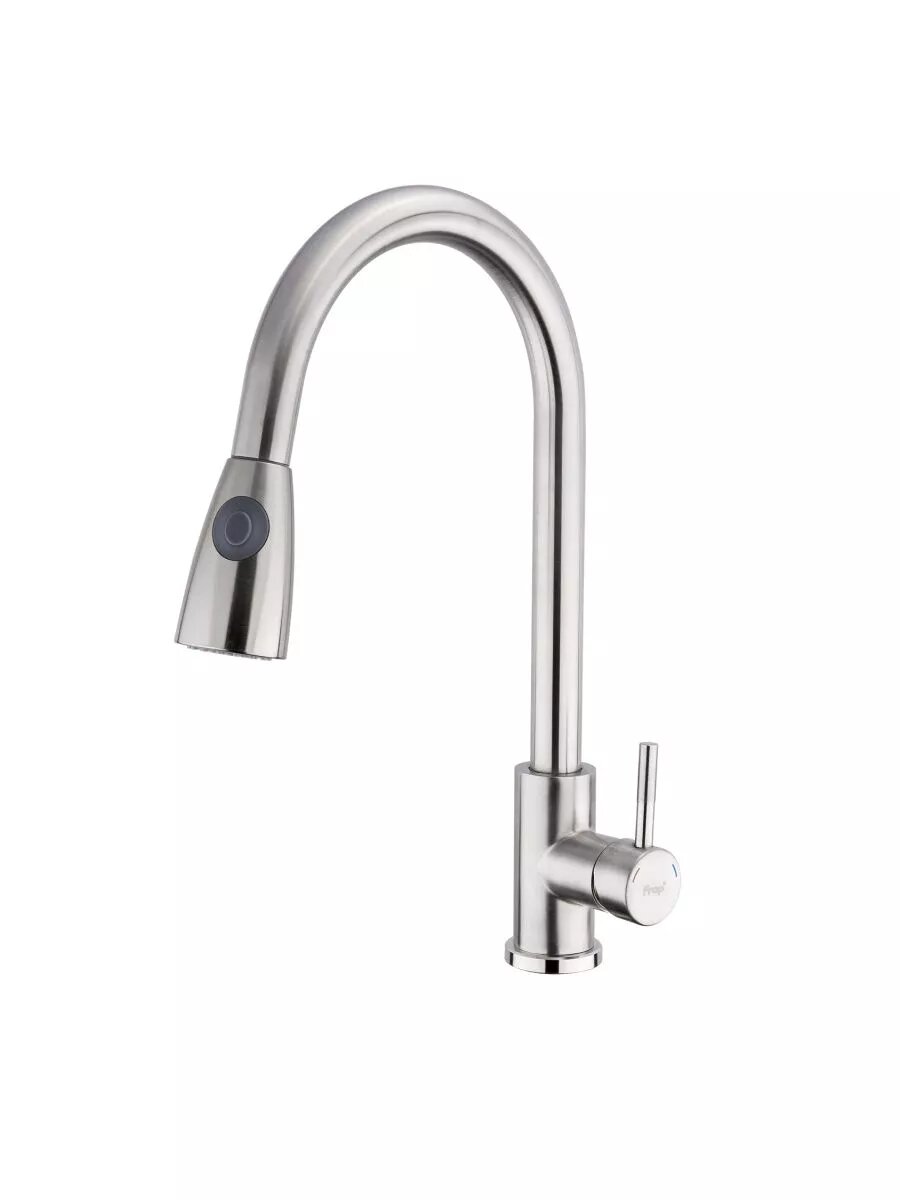 Смеситель Frap F60899-1, для кухни, с выдвижной лейкой, нержавеющая сталь, сатин