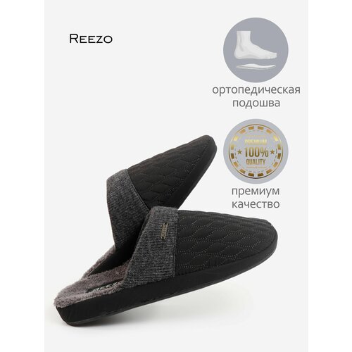фото Тапочки reezo, размер 43-44, черно-серый