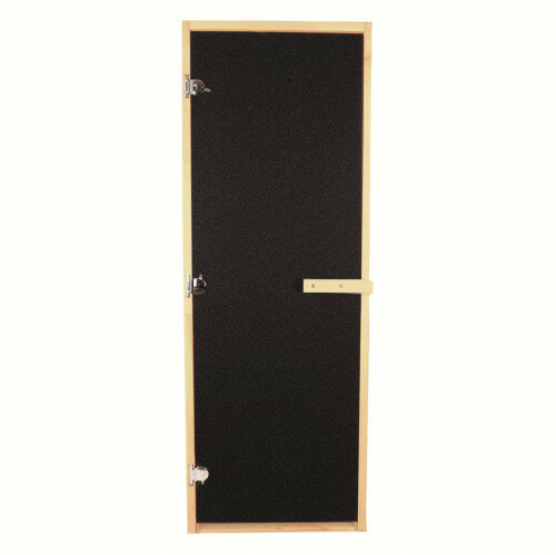 LK Дверь для бани/сауны LK Бронза Black(Полотно Матовая Коробка Осина)