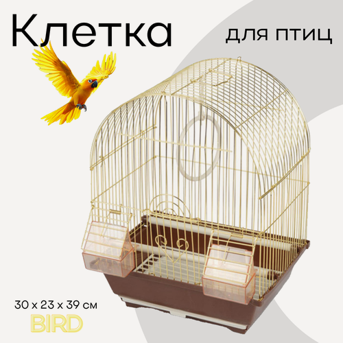 Изображение товара Клетка для попугая фигурная Triol, зеленая ,30х23х39 сантиметров