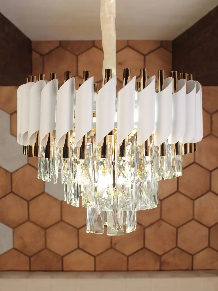 Люстра подвесная под хрусталь — фото 1