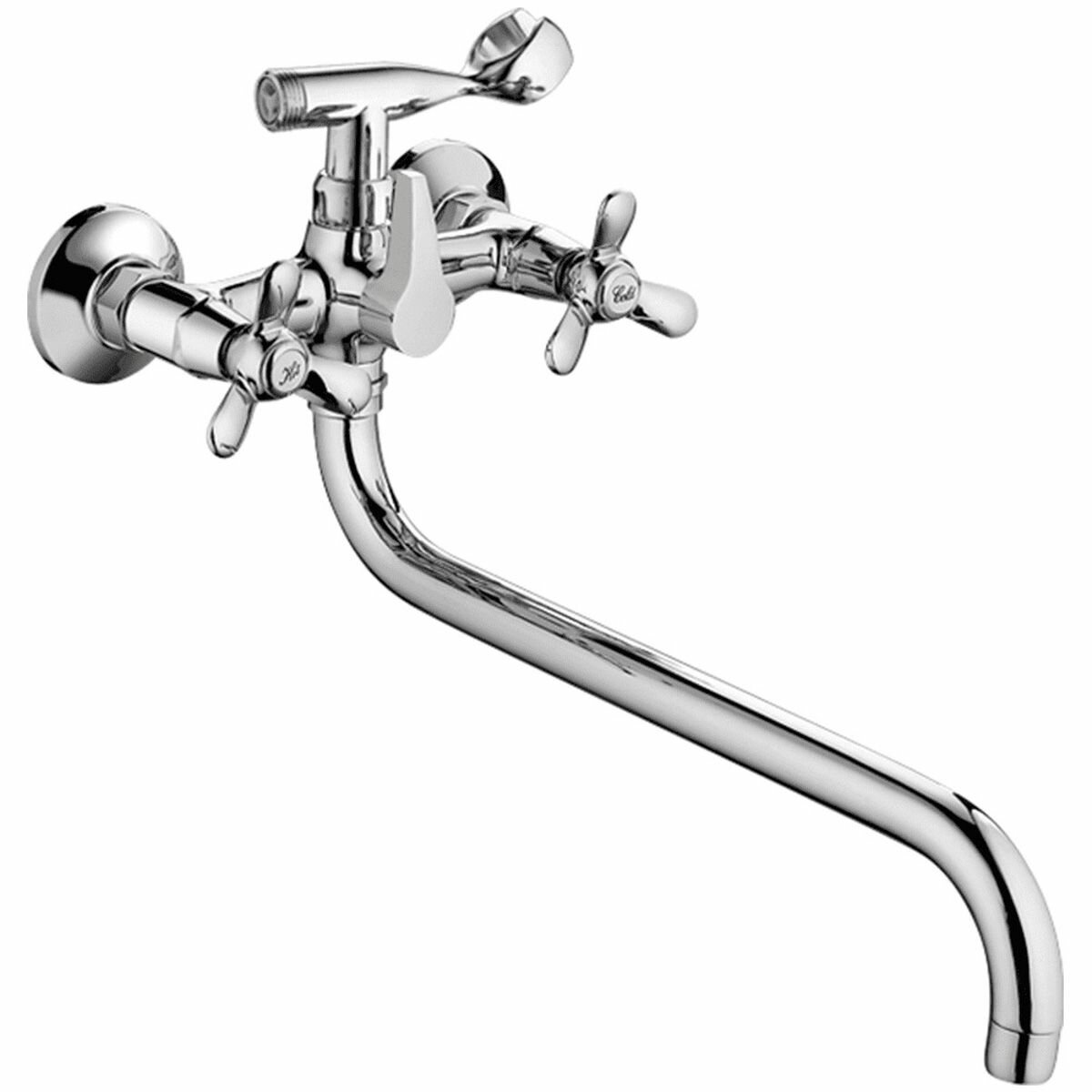 Смеситель для ванны с душем Fashun A2212, с длинным изливом, хром