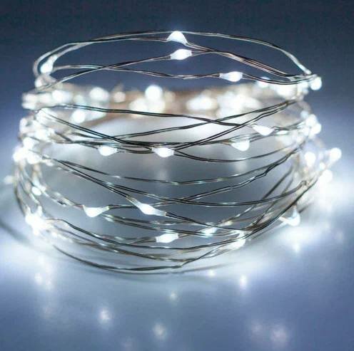 Гирлянда роса, 10 метров, цвет свечения Белый, питание от USB, украшение