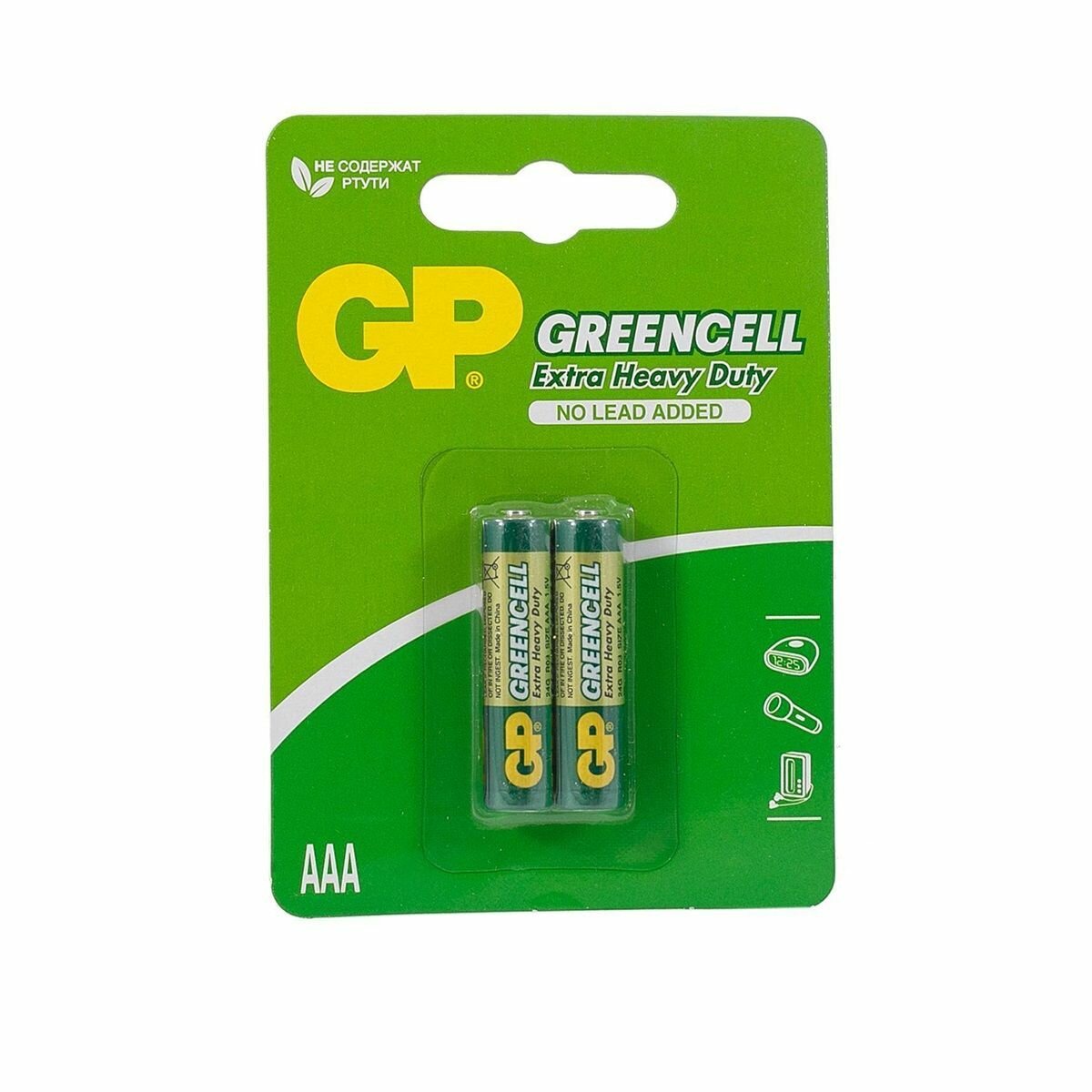 Батарейка GP Greencell 24G-2CR2, типоразмер ААА, 4 шт