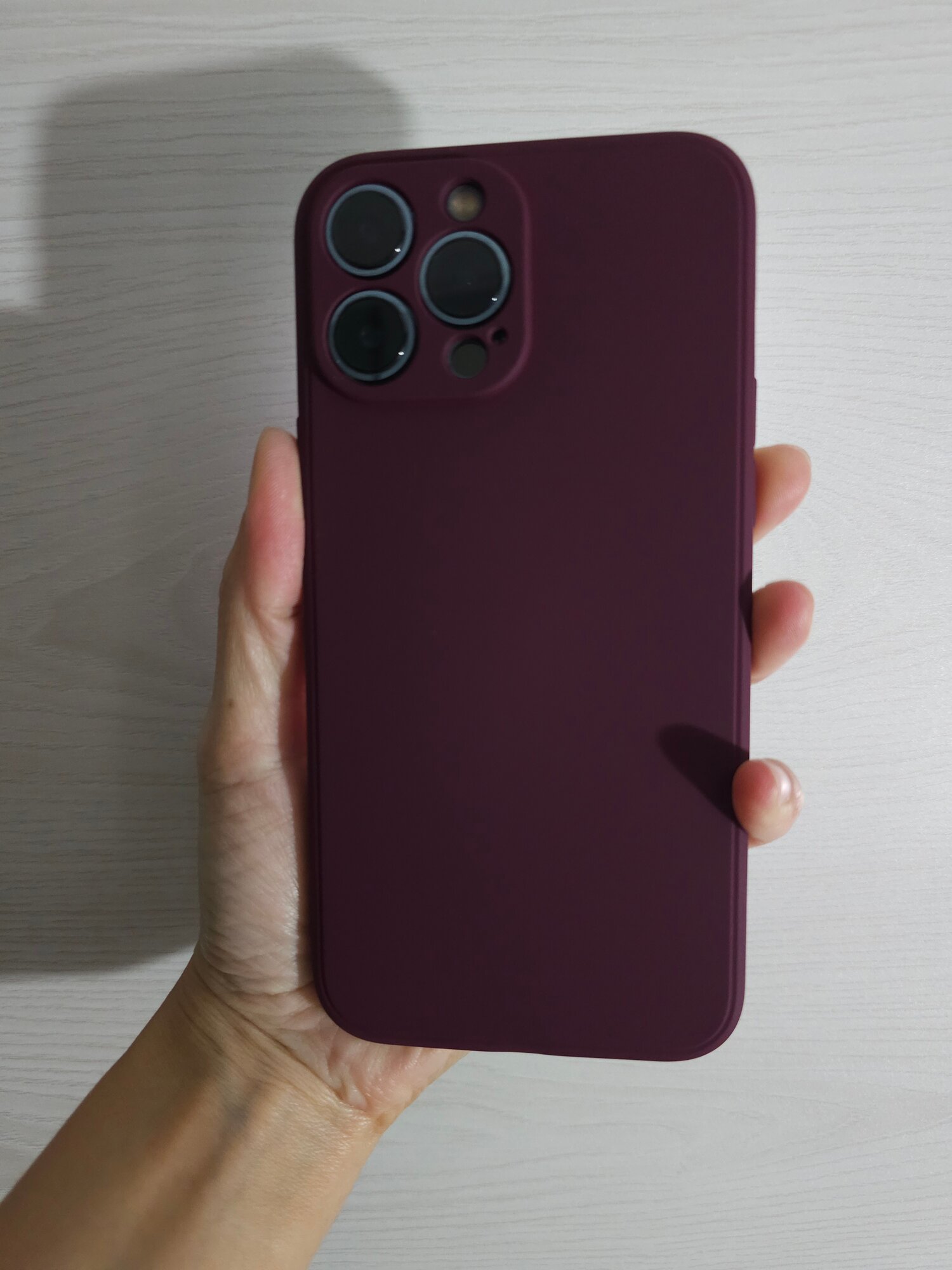 Чехол на iPhone 13 Pro Max "Soft Touch", силикон, матовый, ударопрочный, бардовый