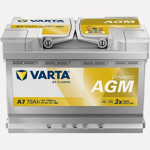 Изображение товара Аккумулятор Varta E39/A7 Silver Dynamic AGM обратная полярность 70 Ач