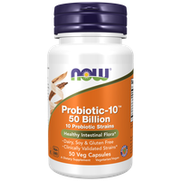 NOW Probiotic-10 50 Billion (Пробиотик-10 50 миллиардов) 50 капсул