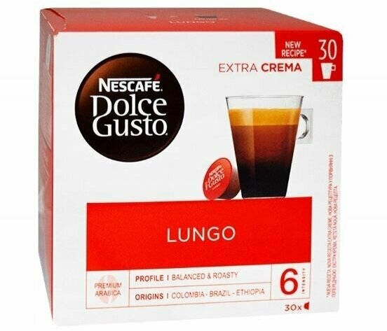 Кофейные капсулы NESCAFE DOLCE GUSTO LUNGO 6 x 16 / Нескафе Дольче Густо Лунго 96 шт - фотография № 2