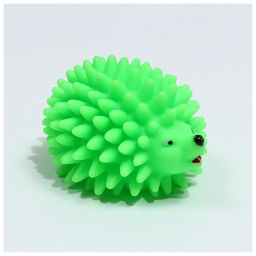Игрушка для собак Пижон Еж большой, 9 см, пищащий, зеленая мяч для собак пижон мягкий утка пищащий 9 см желтый