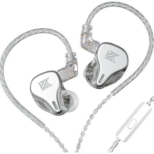 Наушники KZ Acoustics DQ6 с микрофоном серебристый 3250₽