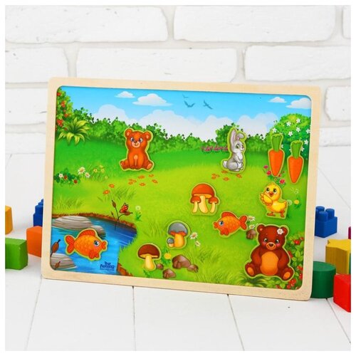 фото Магнитный конструктор-планшет лесная мастерская "лесные животные" (3603717)
