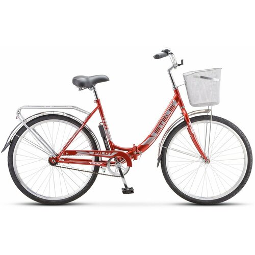 Велосипед Stels Pilot 810 С 26 Z010 (2024) 19 красный + корзина (требует финальной сборки)