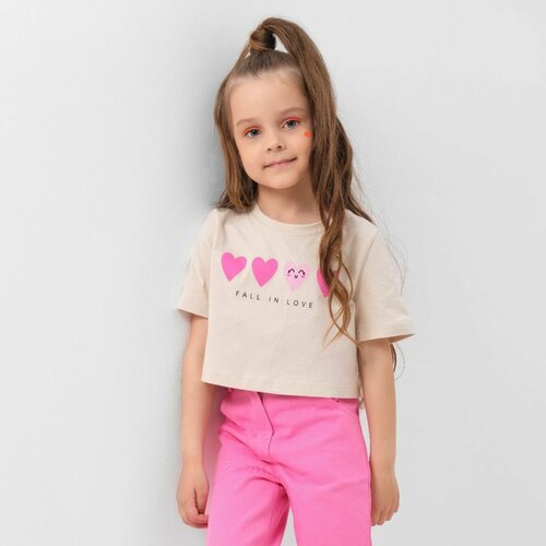 фото Футболка kaftan, размер 32, бежевый