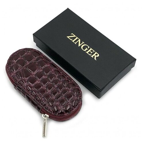 фото Маникюрный набор zinger 7104 s (бордовый крокодил)