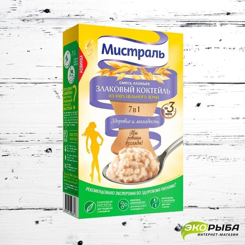 Смесь хлопьев Мистраль Злаковый коктейль 400г Мистраль Трейдинг - фото №11