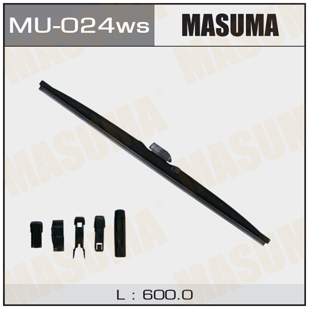 Щетка стеклоочистителя зимняя MASUMA 24"/600 мм Optimum универсальная 6 переходников