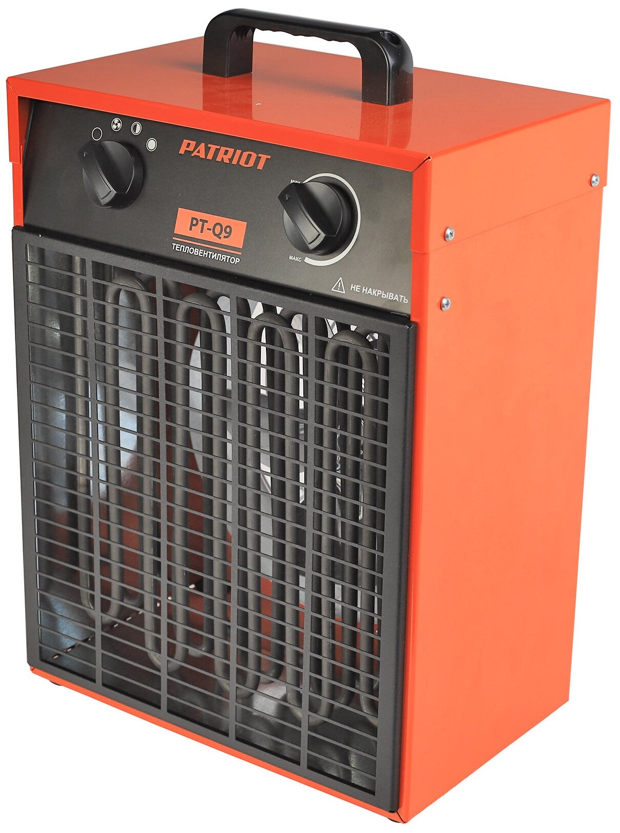Тепловентилятор электрический PATRIOT PT-Q 9 400В терморегулятор ТЭН кабельный ввод / портативный обогреватель / бытовой / тепловая пушка