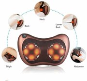 Массажер для шеи, массажная подушка для спины и шеи, 8 роликов