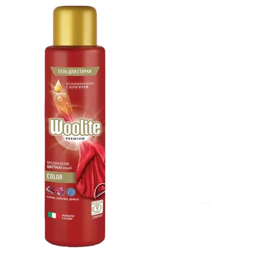 фото Гель для стирки woolite premium color, 0.45 л, бутылка