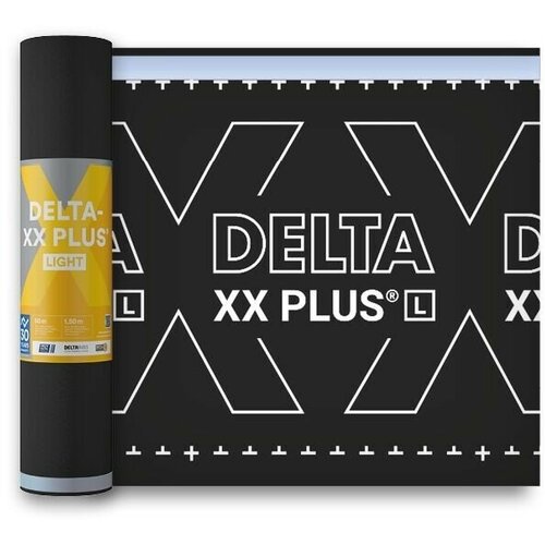 DELTA-XX PLUS LIGHT Диффузионная мембрана с монолитным слоем и двумя зонами проклейки 1,5х50м 75м²