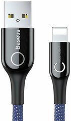 Кабель Baseus C-Shaped Light Intelligent Power-off Cable USB - Lightning 2.4A 1m Blue (CALCD-03)